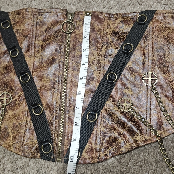 Brown Steampunk Crop Top - Picture 5 of 8